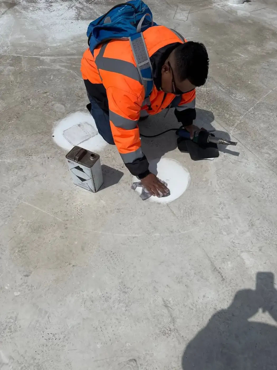Commercial roof inspection documented in Rushville